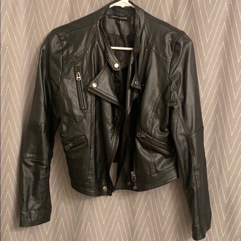 Faux leather jacket